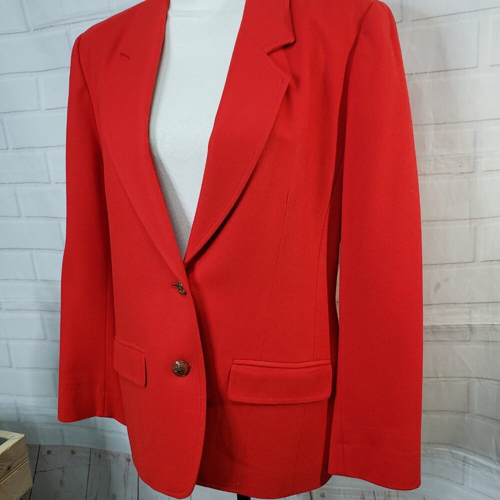 Classy Vintage Bold Red Pendleton Virgin Wool 2 B… - image 3